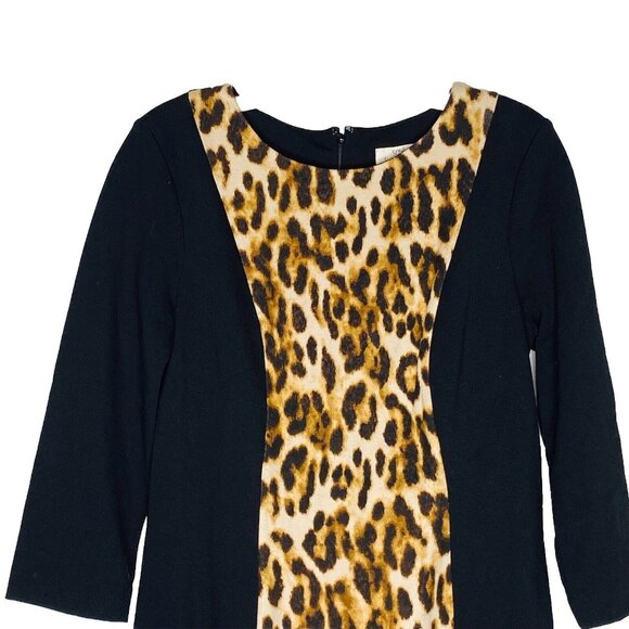 Chico's So Slimming Size 0 Black Leopard Print Stretch Dress XS - Picture 2 of 4